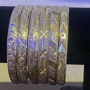 Gold bangle bracelets